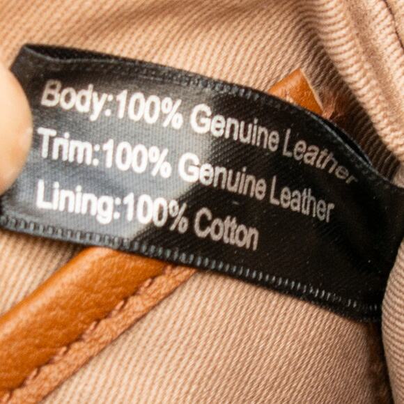 G.I.L.I. Brown Tan Embossed Snake Croc Leather Suede Patchwork Crossbody Purse - Picture 10 of 11